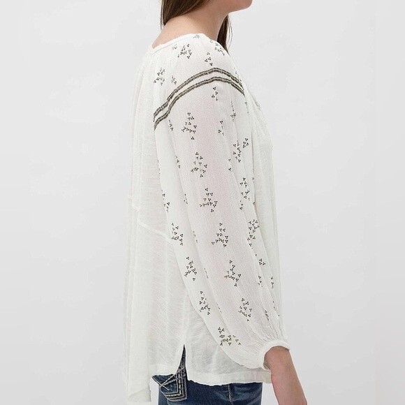 FREE PEOPLE Boho Embellished Flowy Top. Size Small - Picture 5 of 11
